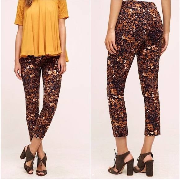 ANTHROPOLOGIE The Essential Slim floral pants - Picture 2 of 15
